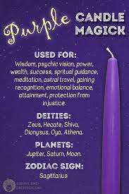Purple Candle Magick Candle Magick Purple Candles Candle Spells