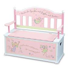 Wildkin Kid S Fairy Wishes Bench Seat With Storage In Pink In 2020 Kids Storage Bench Storage Bench Seating Kids Bench