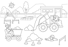 Children love to know how and why things wor. Construction Site Coloring Pages Coloring Home