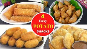 4 Easy Potato Snacks By Tiffin Box Bread Potato Roll Aloo Samosa Aloo Kachuri Potato Kabab Youtube Potato Snacks Potato Roll Snacks