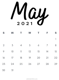 The blank planner can be configured from any month and year using the online calendar creation tool. May 2021 Minimalist Printable Calendar Template Design In Black And White Appearance Minimalist Calendar Monthly Calendar Printable Calendar Printables