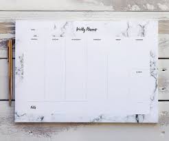 Weekly Planner Printable Marble A4 Daily Planner Etsy Planner Weekly Planner Pad Weekly Planner