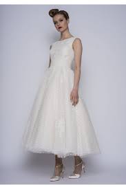 Keep this same mindset as you search for your perfect bridesmaids dresses and mother of the bride dresses to complete your. Ruthie Lb230 Spot Polka Dot Calf Length Vintage Wedding Gown Bateau Neck