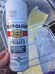 This paint helps prevent rust and dries to the touch in approximately 4 hours. How To Paint Metal Lawn Furniture Refresh Living