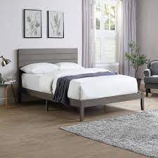 If this is the style you choose, you will no longer need box springs. Noble House Edgecombe Grey Queen Bed Frame With Headboard 67601 The Home Depot