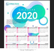 Ample space is available for appointment and notes on the right side. Calendar 2020 Vector Free Download