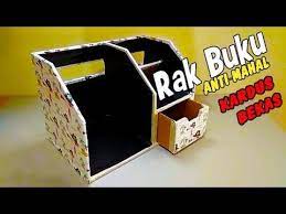 Kerajinan Dari Kardus Bekas Cara Paling Mudah Membuat Rak Buku Dari Bahan Kardus Youtube Kardus Rak Buku Rak