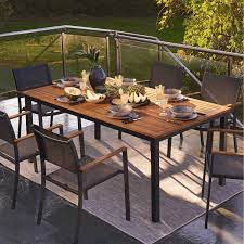 table de jardin de repas naterial oris rectangulaire 6 8 personnes tavolo e sedie tavolo e sedie da giardino tavolo giardino ferro