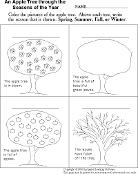 This is our collection of seasonal coloring pages. Apple Tree Printouts Seasons Activities Seasons Worksheets Enchanted Learning