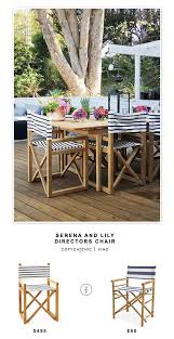 Serena And Lily Directors Chair Copy Cat Chic Directors Chair Outdoor Decor Affordable Home Decor