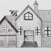 Draw the other edge of the front between both lines. 1