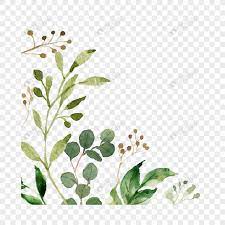Watercolor Green Plant Border Vector Material Watercolor Border Watercolor Plants Plant Wallpaper