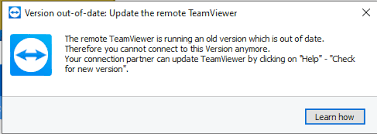 Windows » networking » teamviewer » teamviewer 4.1.7880. Version Out Of Date February 25 2021 Teamviewer Support