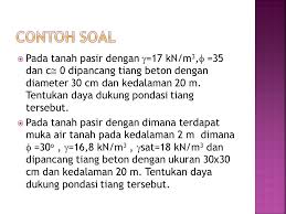 Check spelling or type a new query. Daya Dukung Pondasi Tiang Pada Tanah Pasir Ppt Download