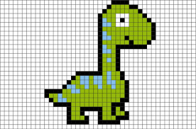 Good Dinosaur Pixel Art Pixel Art Pattern Pixel Art Cross Stitch Animals