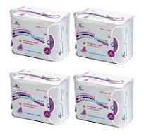 Airiz Active Oxygen & Negative Ion Relax Soft Cotton Sanitary Napkin For  Day Use -(40 Pads In 4 Pack) Sanitary Napkin/Pad (Pack Of 4)