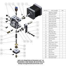 Bps 3d Printer Extruder Kit V3 Robotica