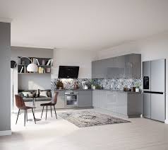 Cuisine Alina But Gris Carreaux Idees Inspiration Plan Cuisine Cuisines Design Credence Cuisine