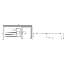 A hardwearing, heat resistant and hygenic glass surface is available in either white or black. Bristan Kitchen Sink Quartz Bowl Dawn Grey Right Drainer Gllskqua1 5dr