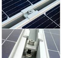 Uxcell Set of 4 Solar Panel Mount Mid Clamps, 35mm Aluminum Solar Mid Clamp  Solar Panel System Install for PV System