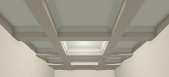Now that the walls and floor are complete, we've moved to framing up the ceiling soffit box, which we're adding to hide the hvac ductwork that runs the length of two walls. Creating A Coffered Ceiling Using The Soffit Tool