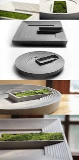 Gray Concrete Modern Succulent Planter Flower Pot Pen Pencil Holder Office Desk Stationery Organizer Vaze Sculpturi Ghivece