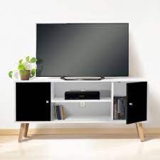 Codes promo, ventes flash, livraison offerte, trouvez le produit de vos rêves à prix réduit ! Meuble Tv Scandinave Pas Cher En Bois Noir Et Blanc Id Market