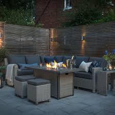 Kettler Palma Corner Right Hand Rattan Outdoor Sofa Set With Fire Pit Garden Trends In 2020 Kettler Garden Furniture Garden Seating Outdoor Garden Furniture