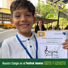 🎶Tobías Ceballos, Martina Vélez, Ana Isabel Mejía, Sofía Pareja y Mía  Isabelli Perdomo de 2°E, participaron el miércoles 23 de octubre en el  Festival Josema Canta y Encanta, organizado por el colegio