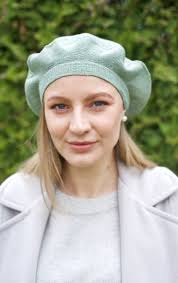 Summer French Linen Beret, Tam Slouchy Hat for Women, Knitted Head  Accessory, Béret En Lin