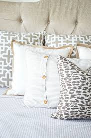 Bed Pillow Arrangements You Will Love Stonegable Bed Pillow Arrangement Pillow Arrangement Large Throw Pillows