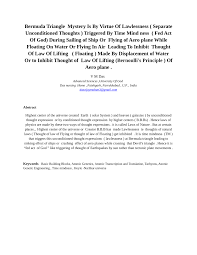 Pdf Bermuda Triangle Mystery Is By Virtue Of Lawlessness Separate Unconditioned Thoughts Triggered By Time Mind Ness Fed Act Of God During Sailing Of Ship Or Flying Of Aero