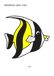 Fish are amazing because they do the opposite of humans: Coloring Sheet Moorish Idol Fish Printable Pdf Download