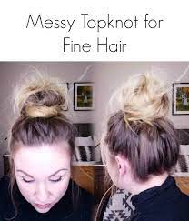 Super Easy Topknot For Fine Hair Get That Bun To Stay Put Hair Bun Tutorial Fine Hair Fine Hair Updo