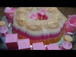 Gelatina Para Baby Shower Nina Youtube 3d Jelly Cake Jelly Desserts Jello Desserts