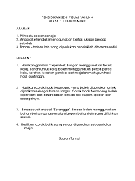 Pendidikan seni rupa dan ktsp bidang seni rupa. Pendidikan Seni Visual Tahun 4