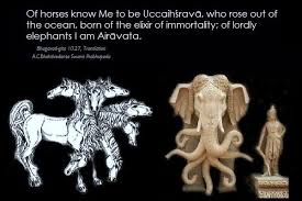 Bhagavad Gita 10 27 Bg 10 27 Of Horses Know Me To Be Uccaiḥsrava Produced During The Churning Of The Ocean For Nec Bhagavad Gita Srila Prabhupada Elephant