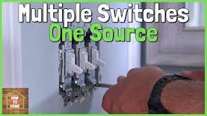 I want to wire 1 way switch, 1 dimmer switch with 2 individual lights from one powe source. How To Wire 3 Switches With One Power Source Install Multiple Light Switches In One Box Youtube