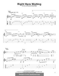 Right Here Waiting By R Marx Right Here Waiting Guitar Notes Guitar Tabs