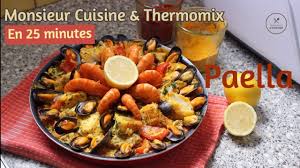 Recette Paella Fruits De Mer Et Poulet Monsieur Cuisine Tm5 Tm6 Tm31 Youtube