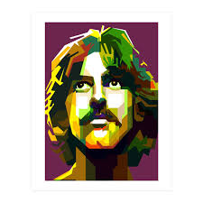George Harrison The Beatles Pop Art WPAP (Print Only) Art Print by  Artkreator