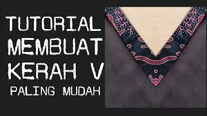 Ukuran s, m, l dan xl. Tutorial Membuat Kerah V Youtube