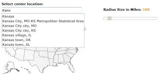 You can create a miles radius or a km radius map About The Big Radius Tool Statsamerica