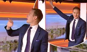 Dan walker presented the 'clash of the titans' segment of the sport relief telethon. Bbc Breakfast S Dan Walker Is Mocked By Viewers After Punching A Studio Light Daily Mail Online