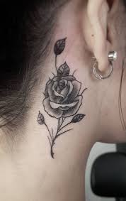 Rose Tattoo Behind Ear C Tattoo Artist Augusto Rodrigues Rose Tattoo Behind Ear Tattoos Rose Tattoos