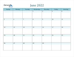 June 2022 Calendar Pdf Word Excel