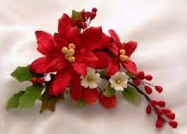 Pin By Fati R On Gumpaste Poinsettia Xmas Flowers Gum Paste Flowers Cold Porcelain Flowers