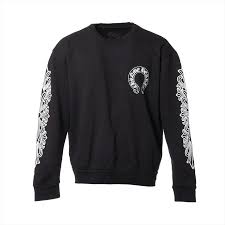 クロムハーツ ホースシュー スウェット コットン サイズM ブラック 袖フローラルクロス  A3044403｜中古ブランド品・ブランド古着通販｜ALLU（アリュー）