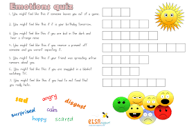 Walk around the class and talk to other students about birthday presents. Emotions Quiz Elsa Support