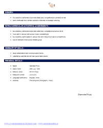 Resume Format For Articleship For 2021 Printable And Downloadable Cust